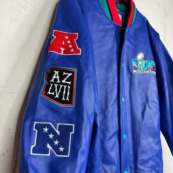 Starter Super Bowl Leather Jacket 2022 Arizona Super Bowl NWOT XL